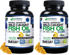Front view of EcoStream Naturals Wild Caught Omega-3 2-pack packaging