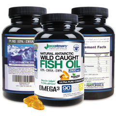 Capsule close-up detail of EcoStream Naturals Omega-3