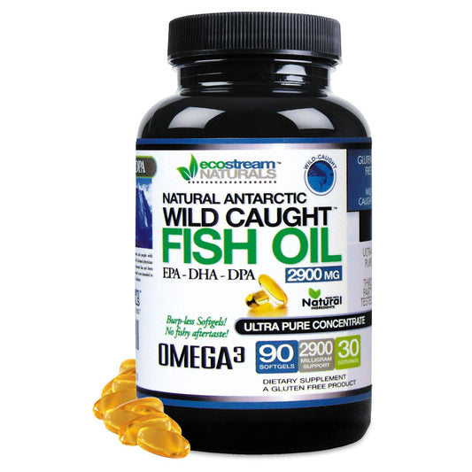 Ecostream Naturals Wild-Caught Omega-3 Fish Oil bottle front