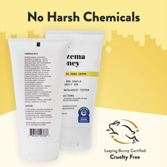 ECZEMA HONEY 2 oz bottle sits on shelf for everyday use