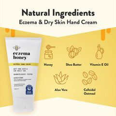 ECZEMA HONEY Oatmeal Hand Cream texture close-up reveals creamy, hydrating formula