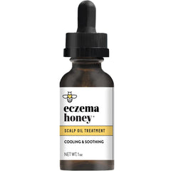 ECZEMA HONEY soothing-scalp-oil bottle shows nourishing formula for calm scalp.
