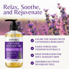 Calming lavender aromatherapy scene with massage oil