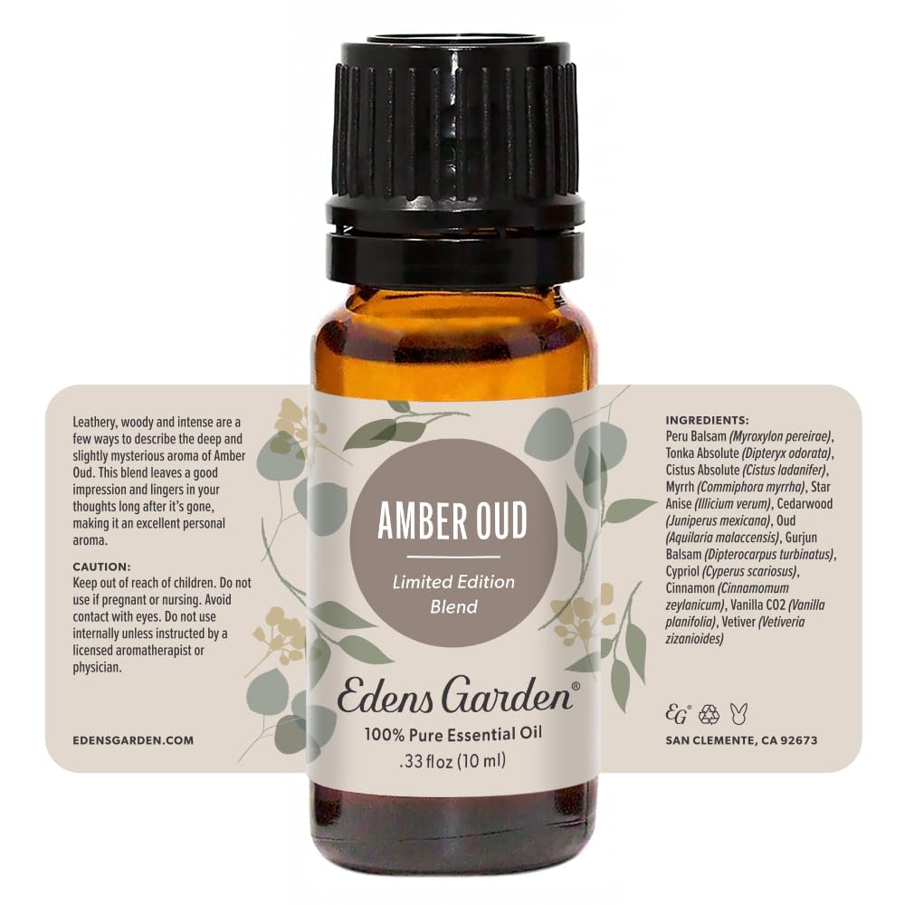 Lifestyle image showing warm amber oud aroma ambiance