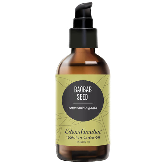 Edens Garden Baobab Seed Carrier Oil bottle labeled 118 ml