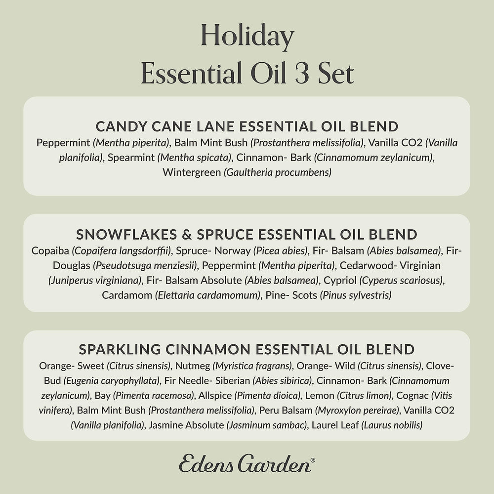 Edens Garden Christmas 3-pack essential oil bottle 9 – 10 ml