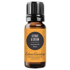 Edens Garden Citrus Cream Essential Oil Blend bottle - front view