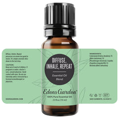Edens Garden branding with Diffuse Inhale Repeat packaging