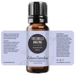 Close up of 10 ml essential oil bottle for Edens Garden This Smells Amazing blend