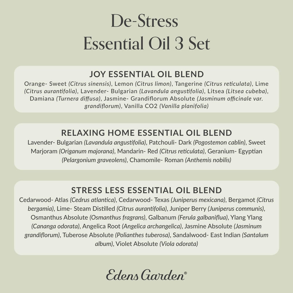 A diffuser ready aromatherapy scene using Edens Garden oils