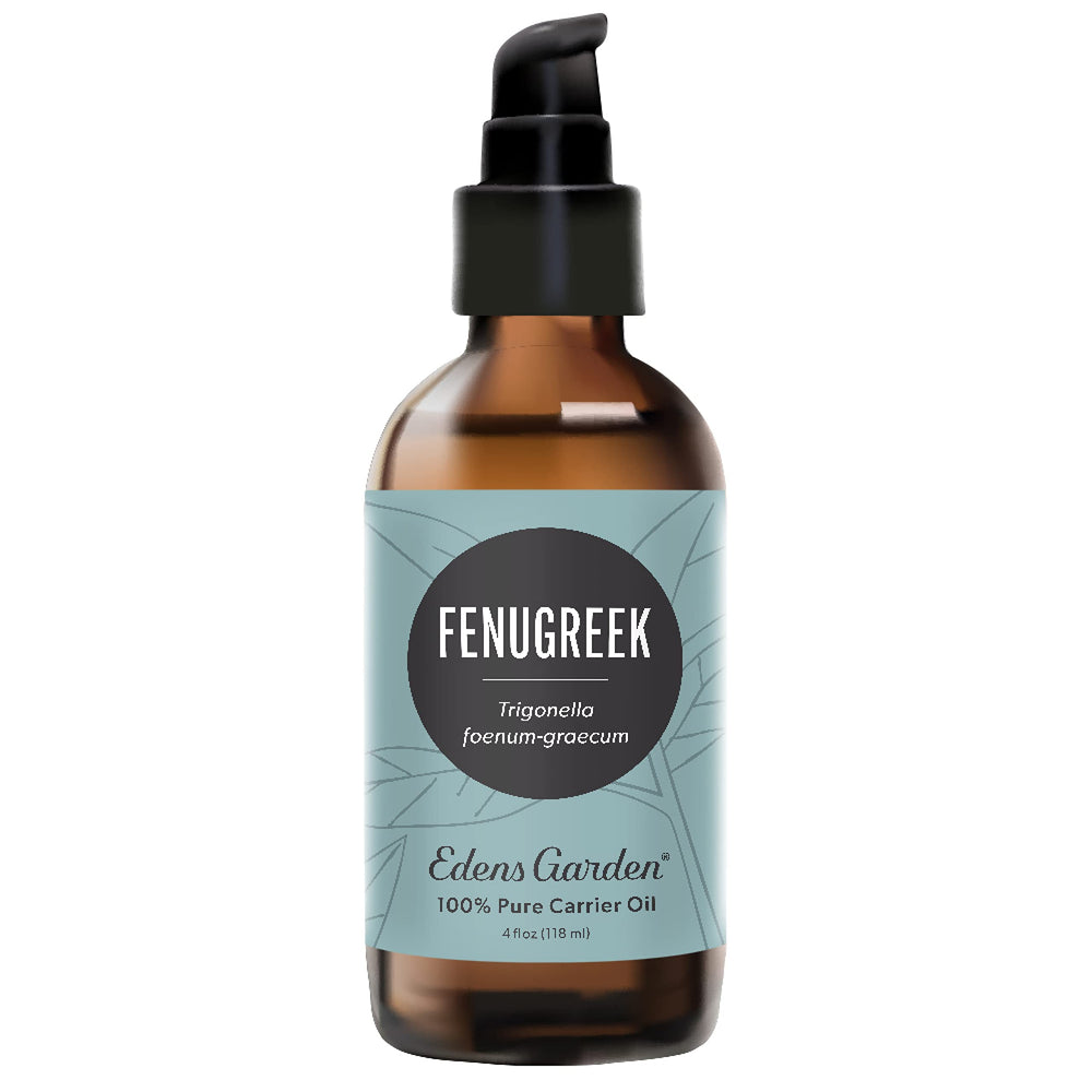 Edens Garden Fenugreek Carrier Oil bottle with 118 ml label