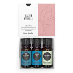 Front view of Edens Garden Health & Wellness Essential Oils 3 Set bottles