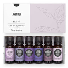 Lavender Around The World essential oil bottle in dark glass with dropper