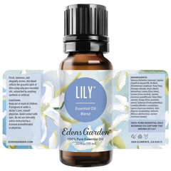 Ingredients chart for Lily essential oil blend