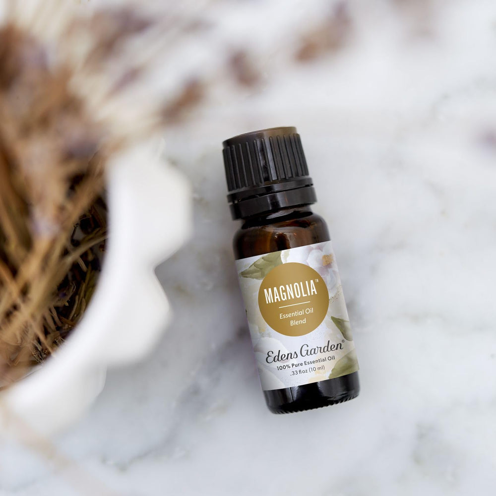 Edens Garden Magnolia essential oil blend bottle label
