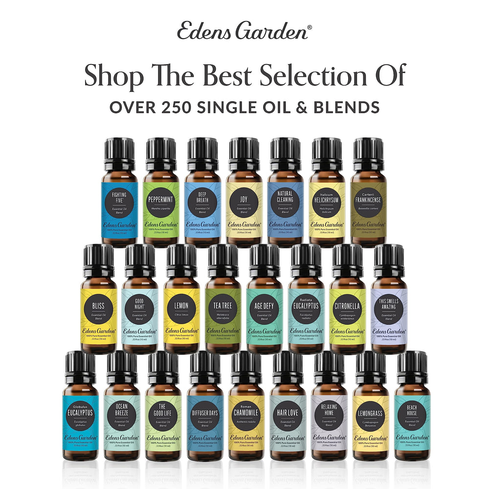 Six-pack of Edens Garden essential oils bottles