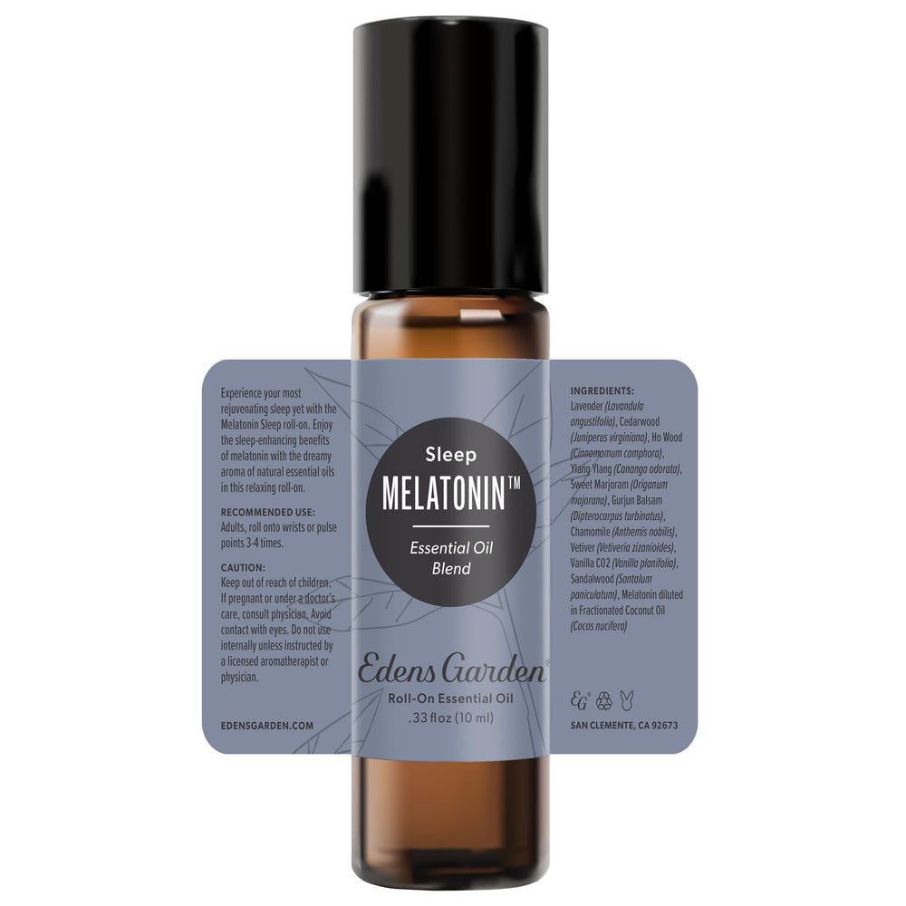 Edens Garden Melatonin Sleep Roll-On 10 ml packaging with label