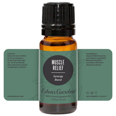 Edens Garden Muscle Relief product packaging and label