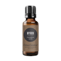 Edens Garden Myrrh essential oil bottle front view, 30 ml