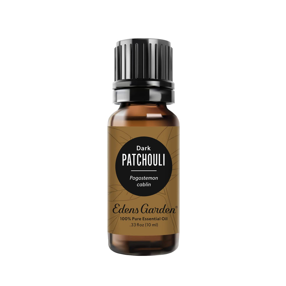 Edens Garden Patchouli Dark essential oil bottle front view