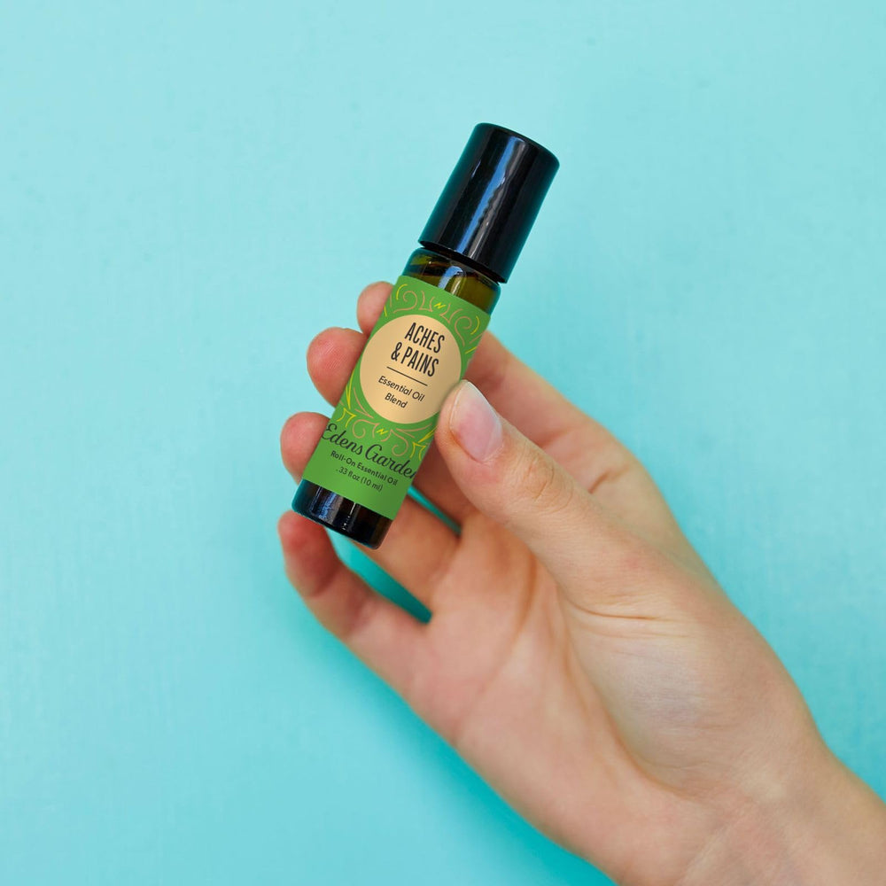 Close-up of Edens Garden roll-on bottle