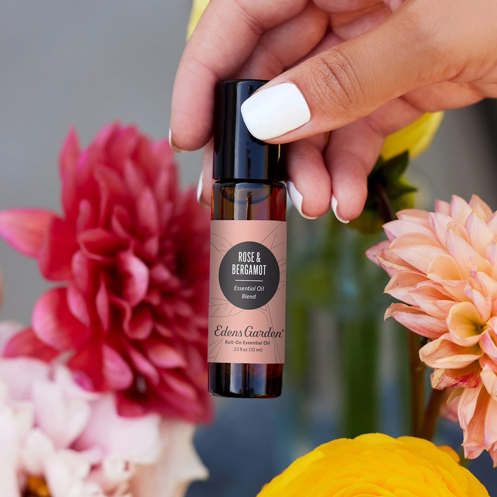 Close-up of Rose Otto and Rose Bulgarian Absolute essential oils