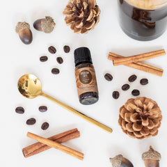 Label on Spiced Chai Latte oil bottle showing 10 ml size