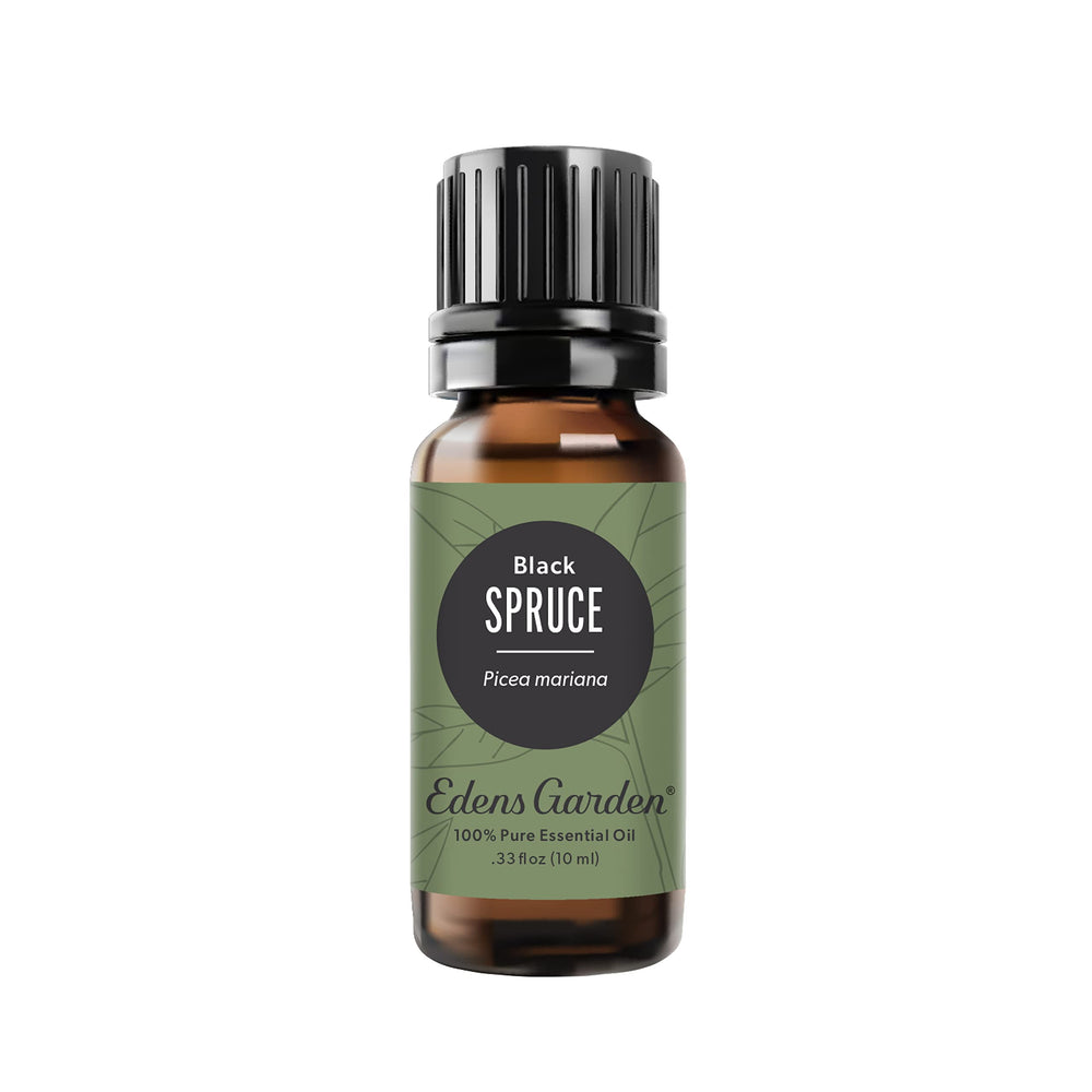 Edens Garden Spruce-Black essential oil bottle labeled 10 ml