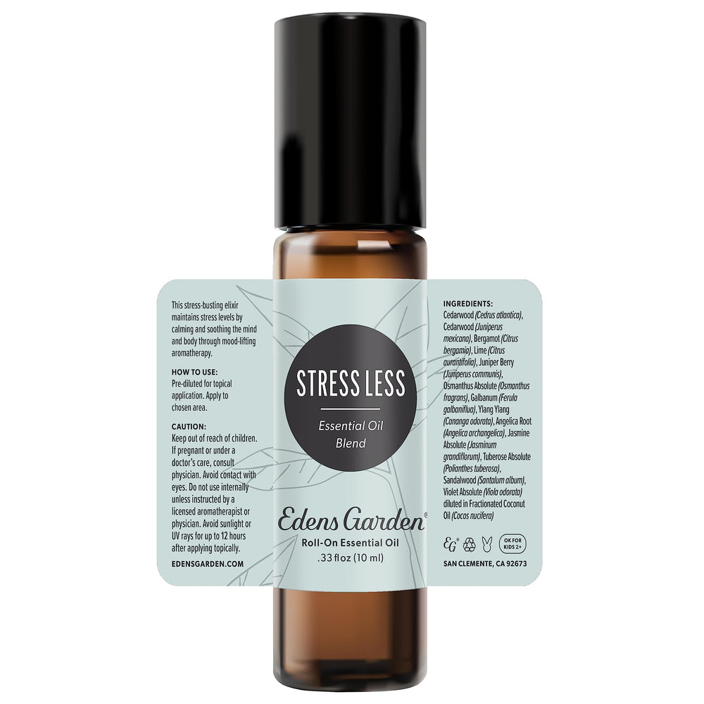 Edens Garden brand logo with Stress Less branding