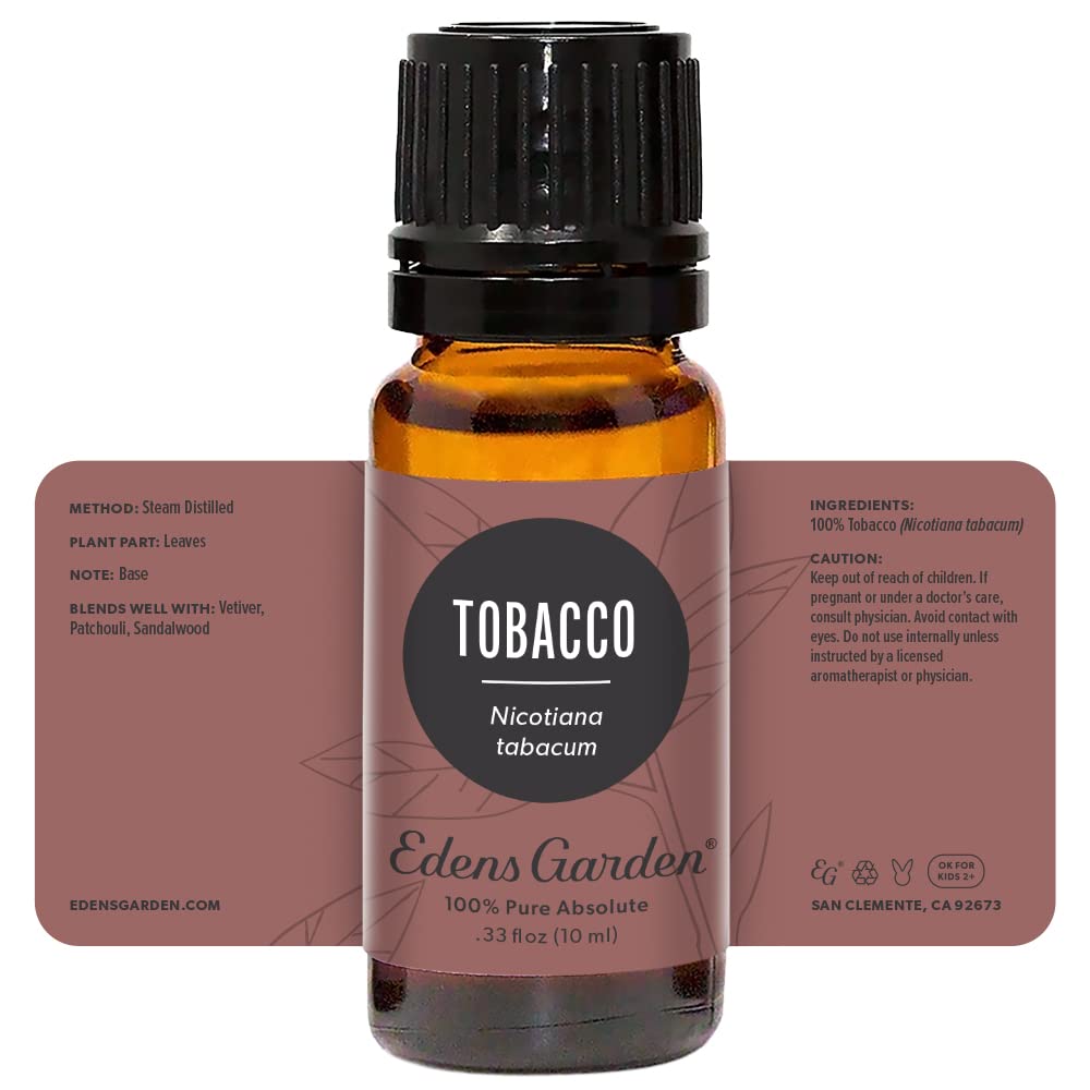 Edens Garden Tobacco Absolute packaging and GC-MS certificate.