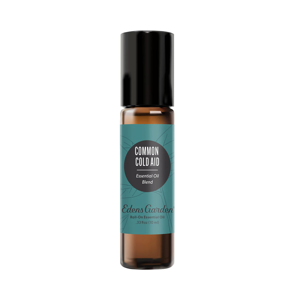 Edens Garden Common Cold Essential Oil Roll-On bottle - front view