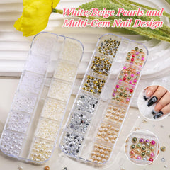 EditTime half pearls provide elegant accents for refined nail art.