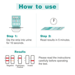 Urine drug test strip test area 2
