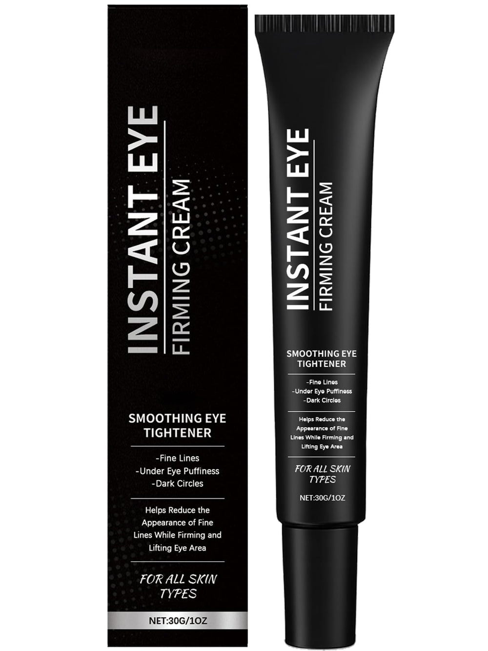 EELHOE Instant Eye Tightener Cream bottle promotes a quick, refreshed under-eye look