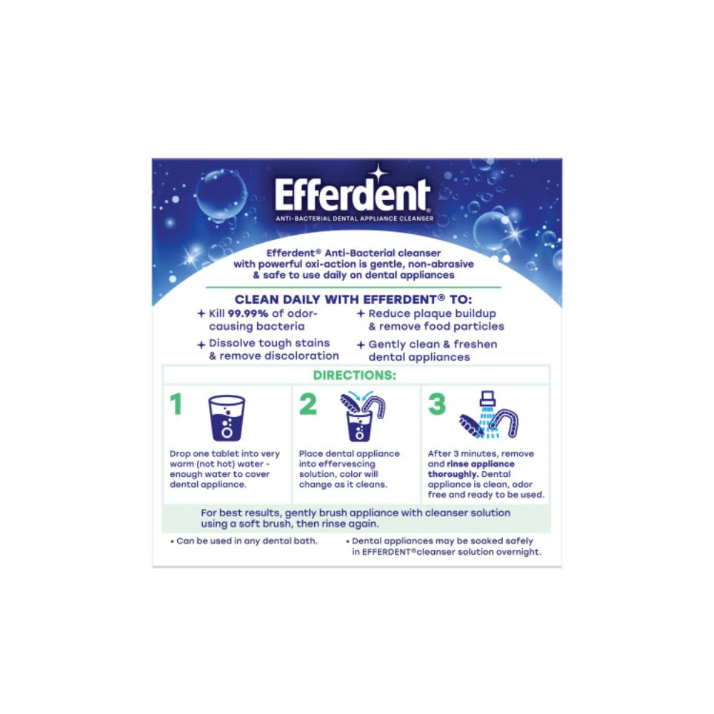 ADA accepted Efferdent denture and retainer cleaner