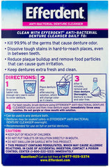 Efferdent 126 count packaging and product shot