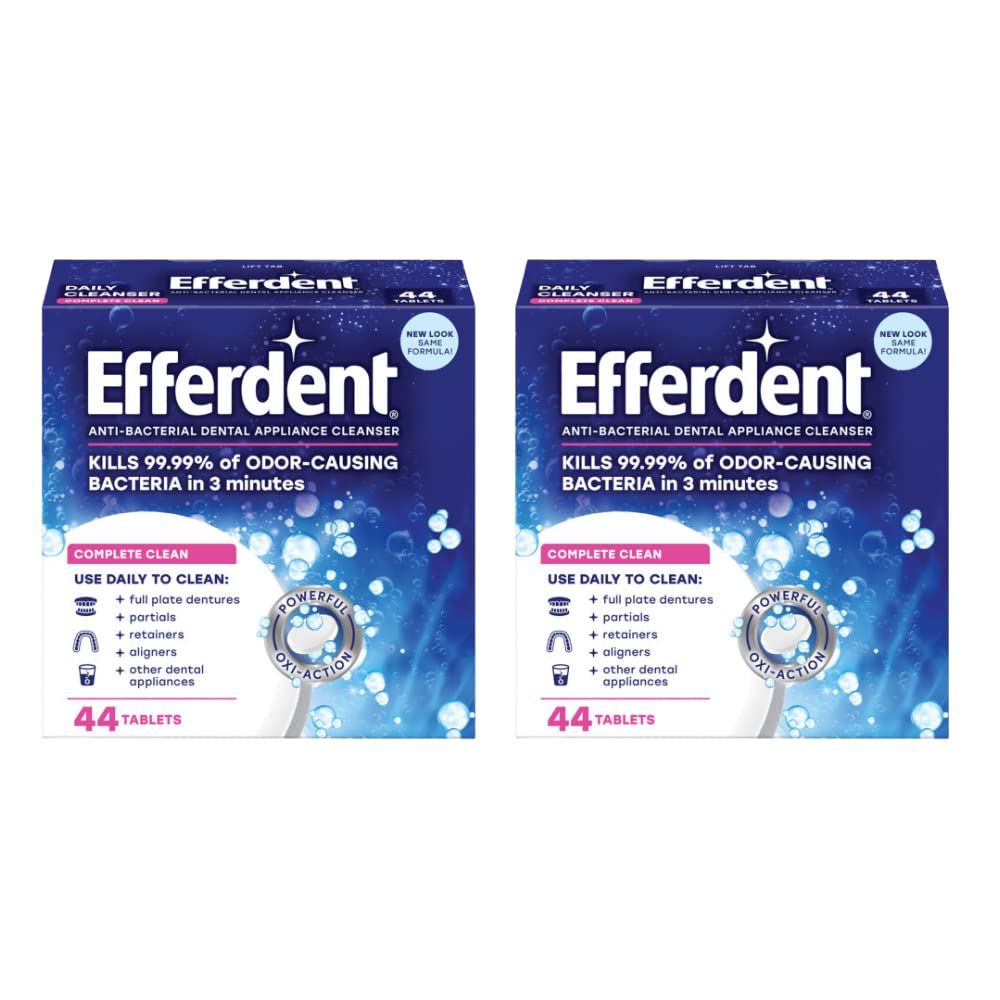 Efferdent Complete Clean denture cleaner tablets 44-count twin pack - hero image