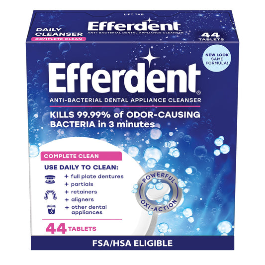 Efferdent Complete Clean Denture Cleanser tablets package