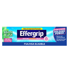 Effergrip Minty Fresh 2.5 oz denture adhesive cream tube