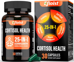Efioist Cortisol Supplement bottle for women and men - 30 capsules