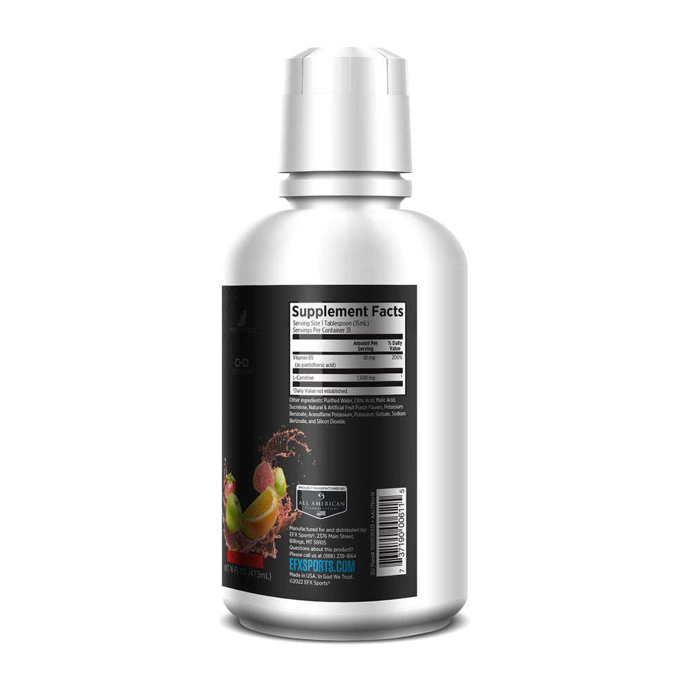Close-up of '1500 mg' on L-Carnitine Liquid label