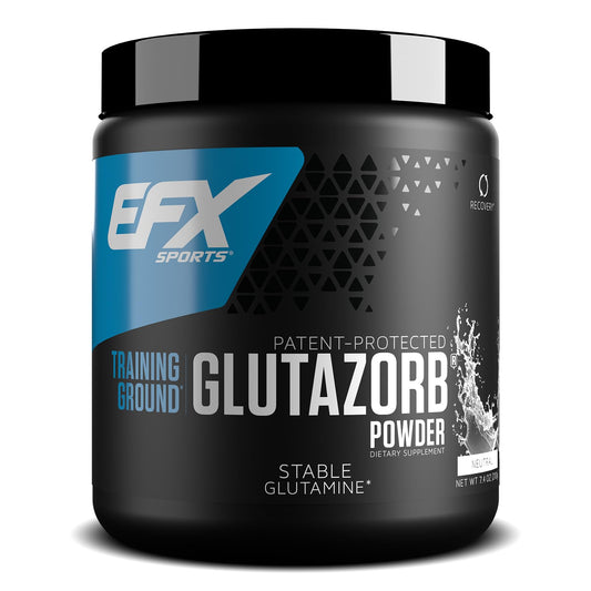 EFX Training Ground Glutazorb powder bottle front label