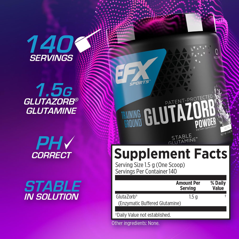 Unflavored glutamine powder texture