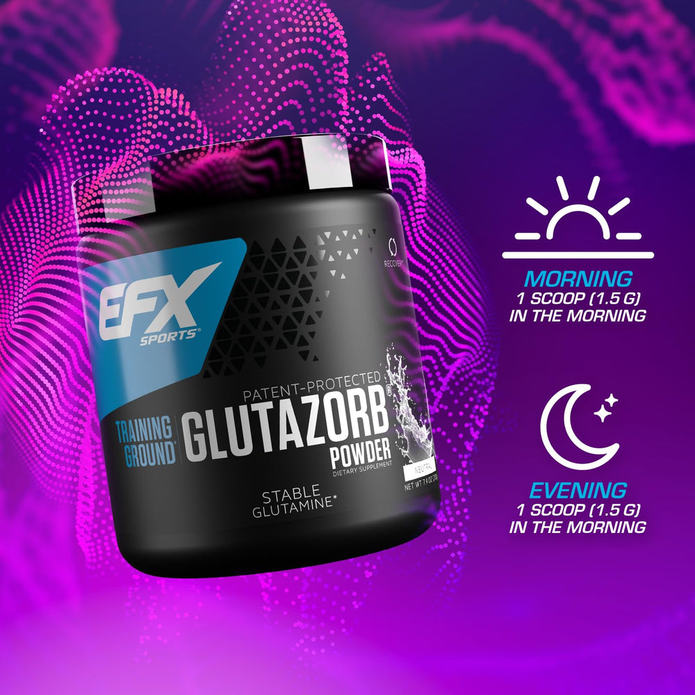 Nutrition facts panel of Glutazorb powder