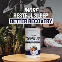 OxySleep alongside a mug forms part of a quiet nightly routine.