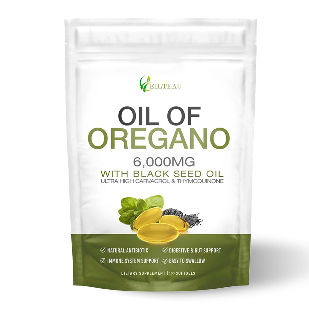 Bottle of EILTEAU Oil of Oregano with Black Seed Oil