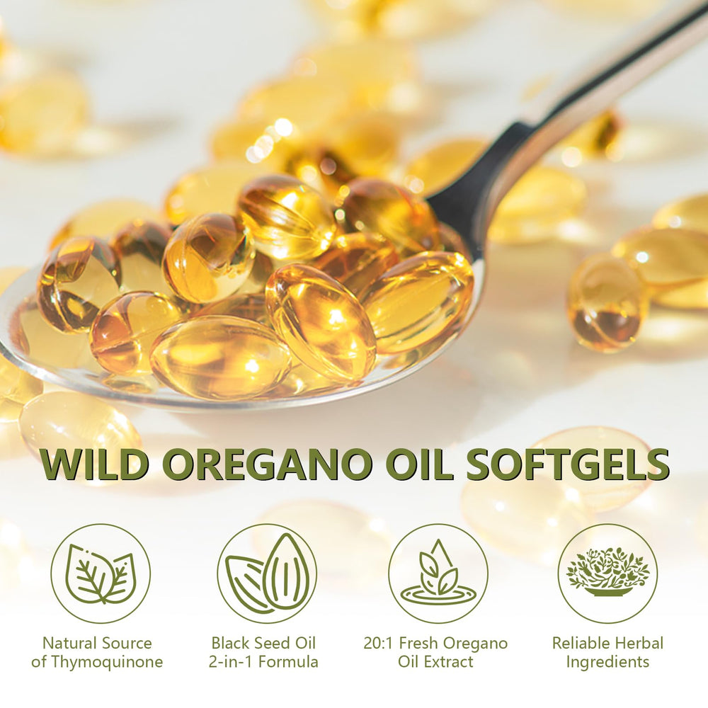 EILTEAU oregano and black seed oil bottle with packaging
