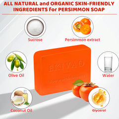 EKIVAO Persimmon Soap Wrapped shows individually wrapped bars ideal for travel and gifting