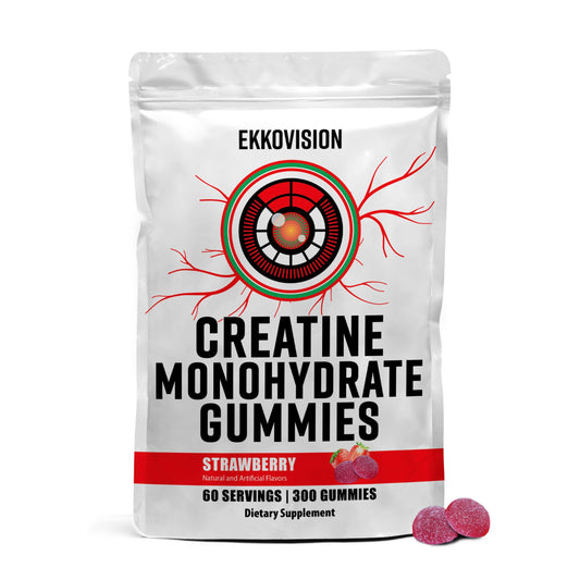 Hero image: Ekkovision Creatine Monohydrate Gummies in orange citrus flavor