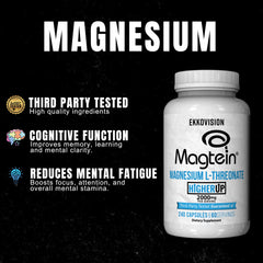 Ekkovision Magtein capsules showing easy-to-swallow design for daily convenience.